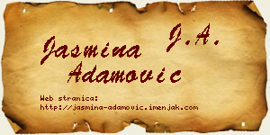 Jasmina Adamović vizit kartica